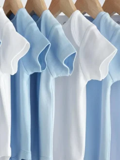Next Blue 10 Pack Plain Baby Bodysuits