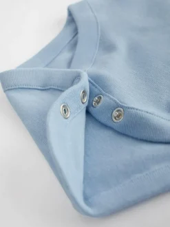 Next Blue 10 Pack Plain Baby Bodysuits