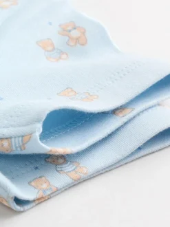 Next Blue 5 Pack Short Sleeve Baby Bear Bodysuit