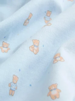Next Blue 5 Pack Short Sleeve Baby Bear Bodysuit
