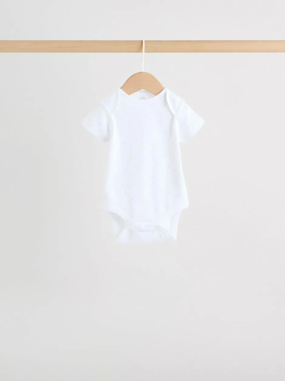 Next Blue 5 Pack Short Sleeve Baby Bear Bodysuit