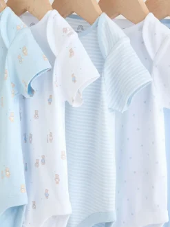 Next Blue 5 Pack Short Sleeve Baby Bear Bodysuit