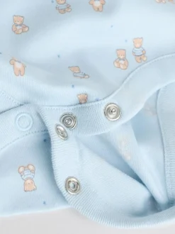 Next Blue 7 Pack Short Sleeve Baby Bear Bodysuit Clearance