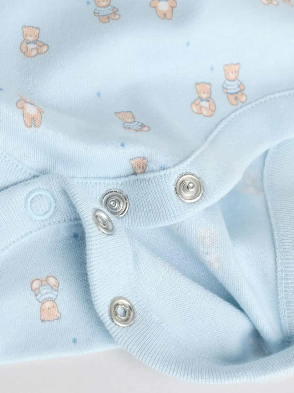 Next Blue 7 Pack Short Sleeve Baby Bear Bodysuit Clearance