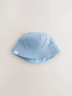 Next Baby Bucket Hats 2 Pack (0mths-2yrs) Blue and Beige Sale