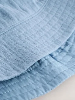 Next Baby Bucket Hats 2 Pack (0mths-2yrs) Blue and Beige Sale