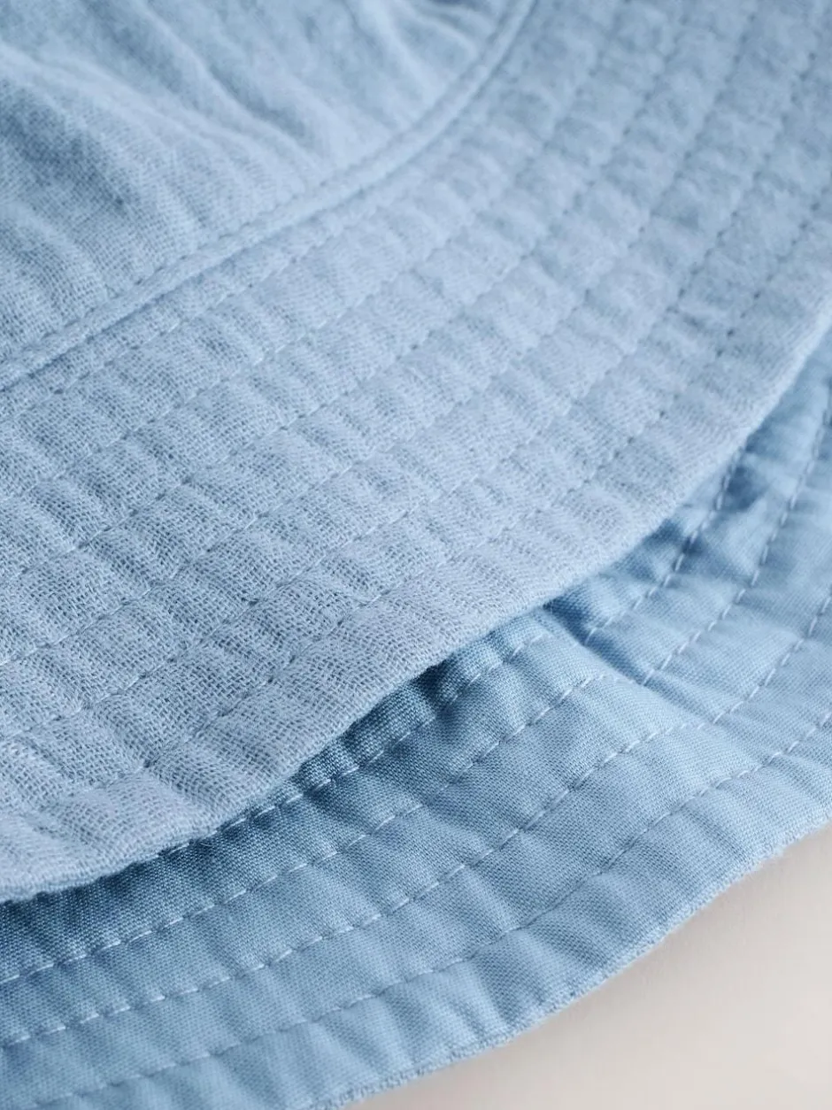 Next Baby Bucket Hats 2 Pack (0mths-2yrs) Blue and Beige Sale