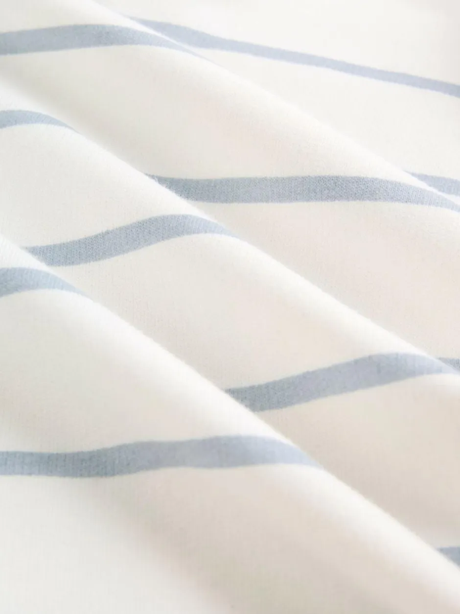 Next Baby Jersey Rompers 2 Pack Blue and White Striped Clearance