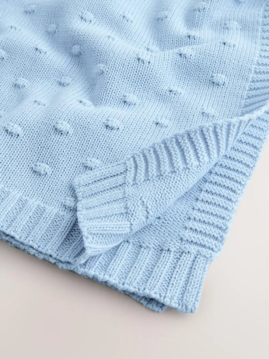 Next Baby Bobble Blanket Blue Outlet