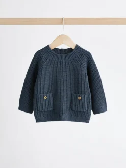 Next Baby Knitted Jumper and Leggings Set (0mths-2yrs) Blue New