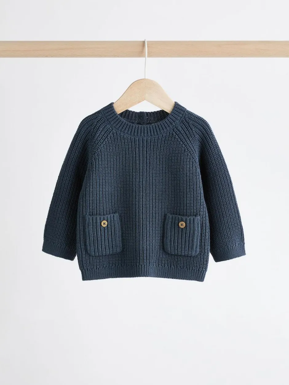 Next Baby Knitted Jumper and Leggings Set (0mths-2yrs) Blue New