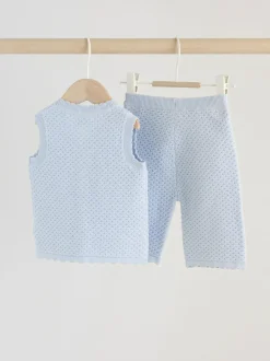 Next Blue Baby Knitted Top and Leggings Set 2 Piece (0mths-2yrs) Online