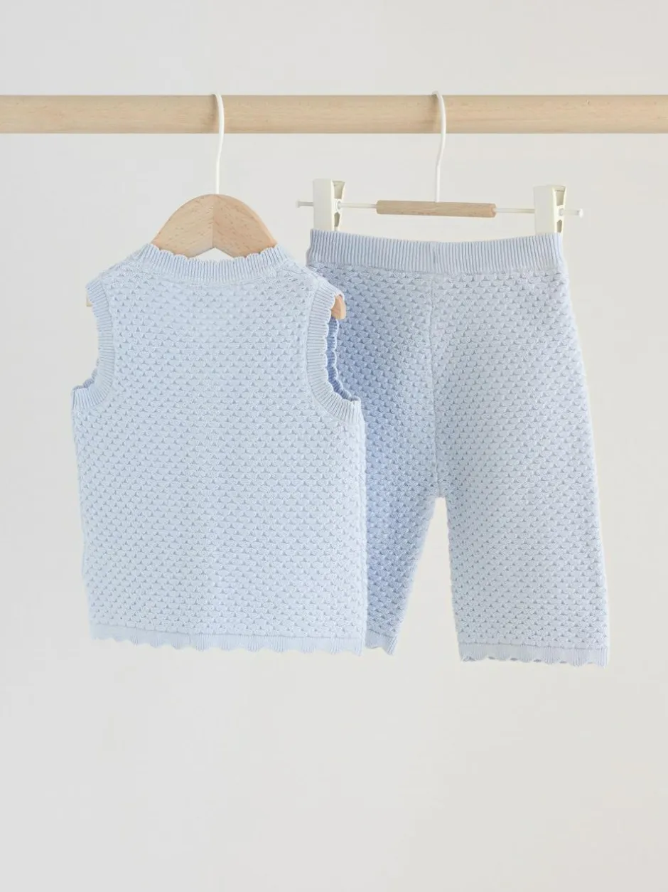 Next Blue Baby Knitted Top and Leggings Set 2 Piece (0mths-2yrs) Online