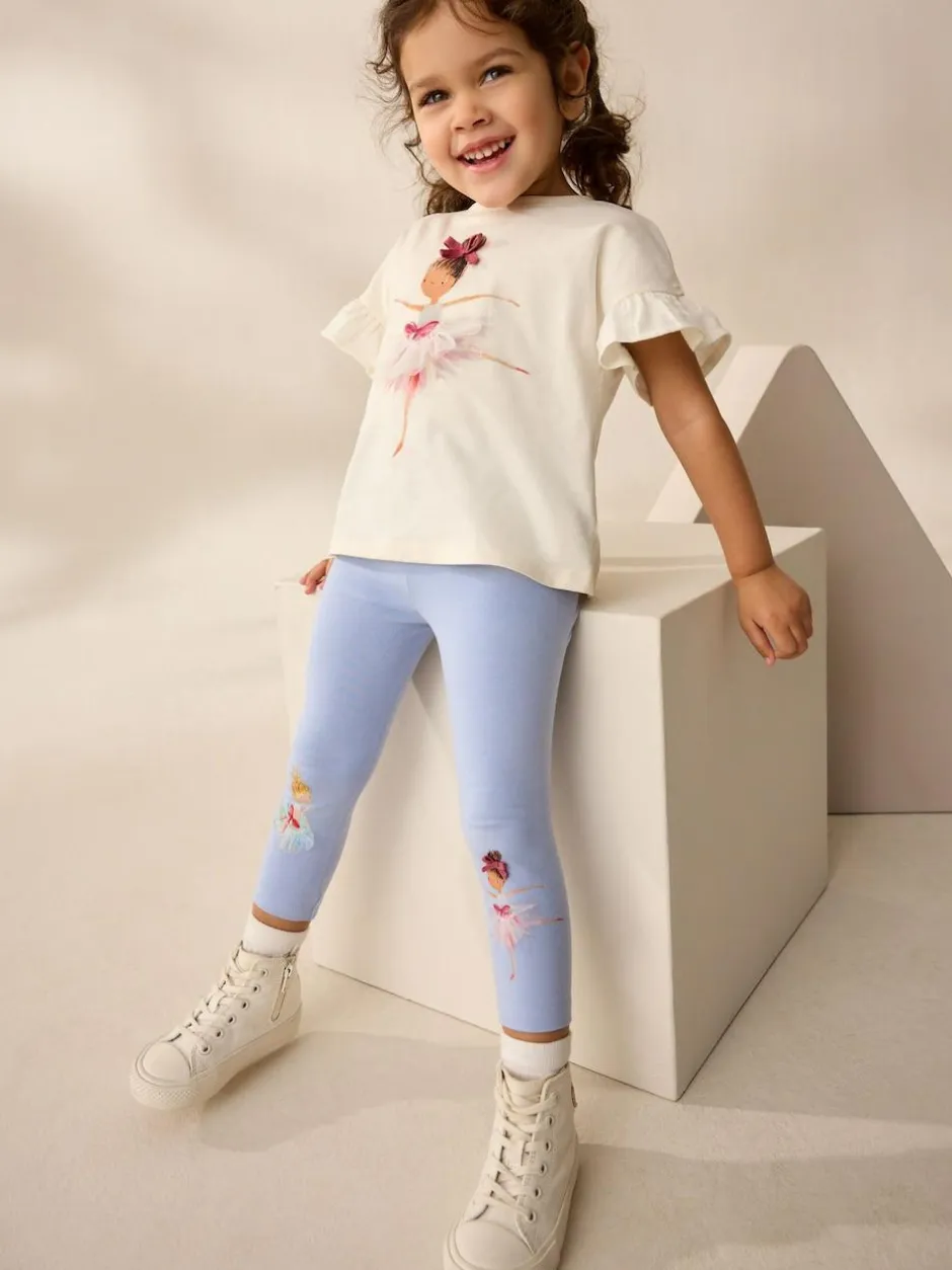 Next Knee Embellished Leggings (3mths-7yrs) Blue Ballerina Online