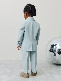 Next Blue Blazer Shirt Trousers and Bow Tie Set (3mths-9yrs) New