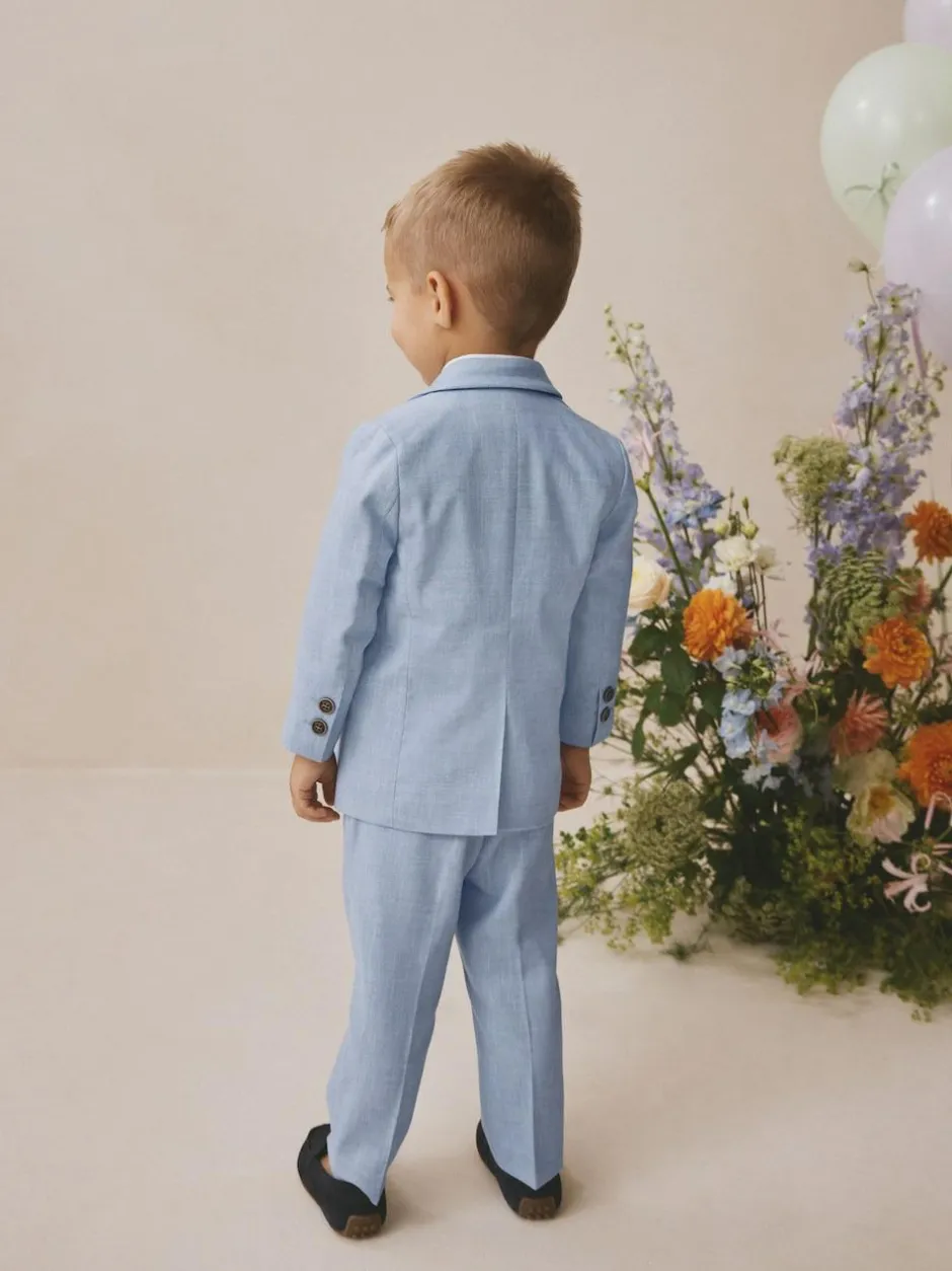 Next Blazer Shirt Trousers and Bow Tie Set (3mths-9yrs) Blue Discount