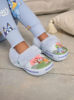 Next Blue Bluey Cosy Lined Slipper Clogs Discount
