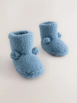 Next Blue Borg Cosy Bear Slipper Boots Sale
