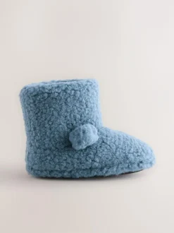 Next Blue Borg Cosy Bear Slipper Boots Sale