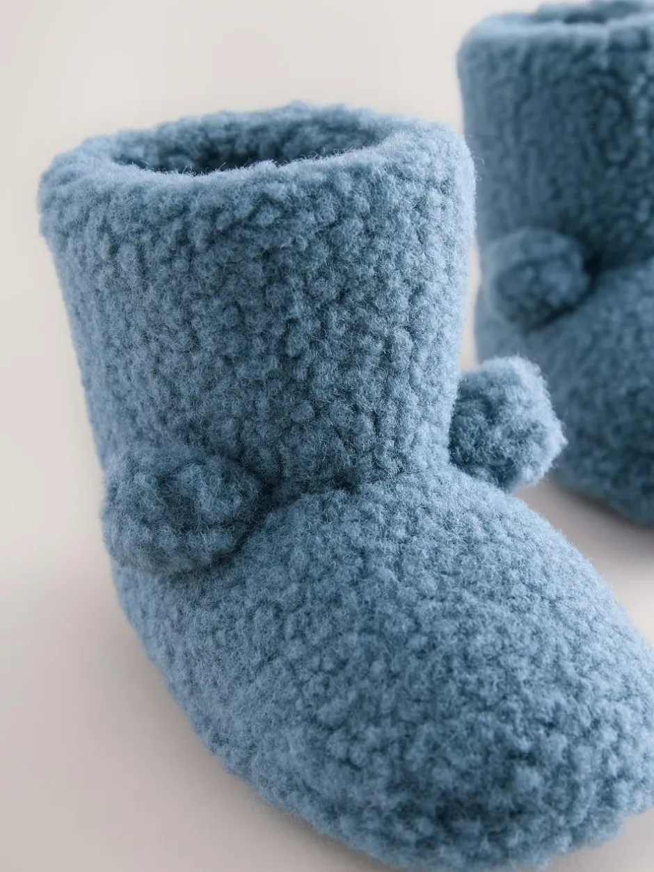 Next Blue Borg Cosy Bear Slipper Boots Sale
