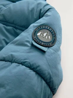 Next Borg Lined Padded Shower Resistant Coat (3mths-7yrs) Blue Online