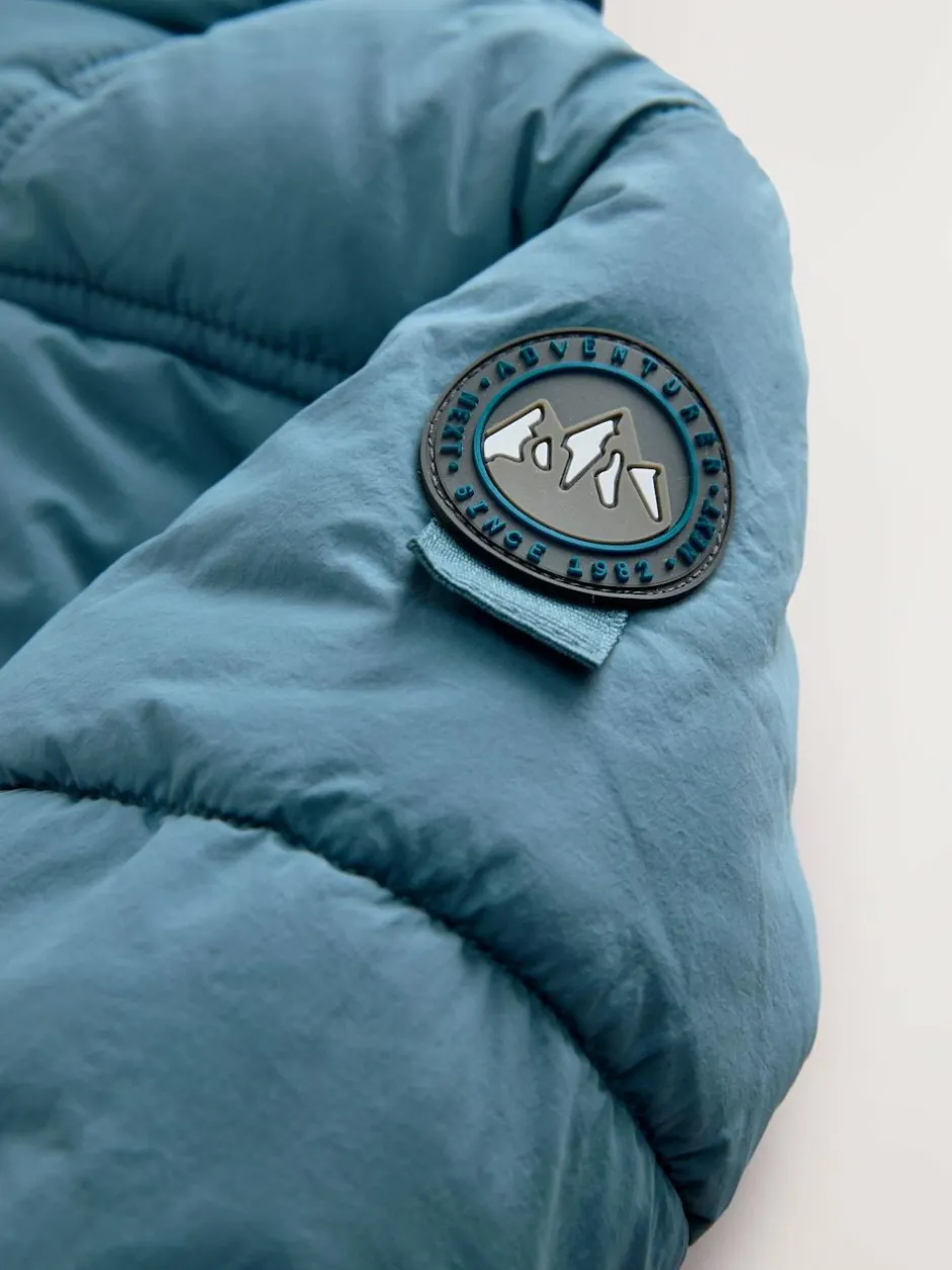 Next Borg Lined Padded Shower Resistant Coat (3mths-7yrs) Blue Online