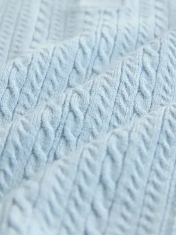 Next Cable Knit Polo Shirt (3mths-7yrs) Blue Sale