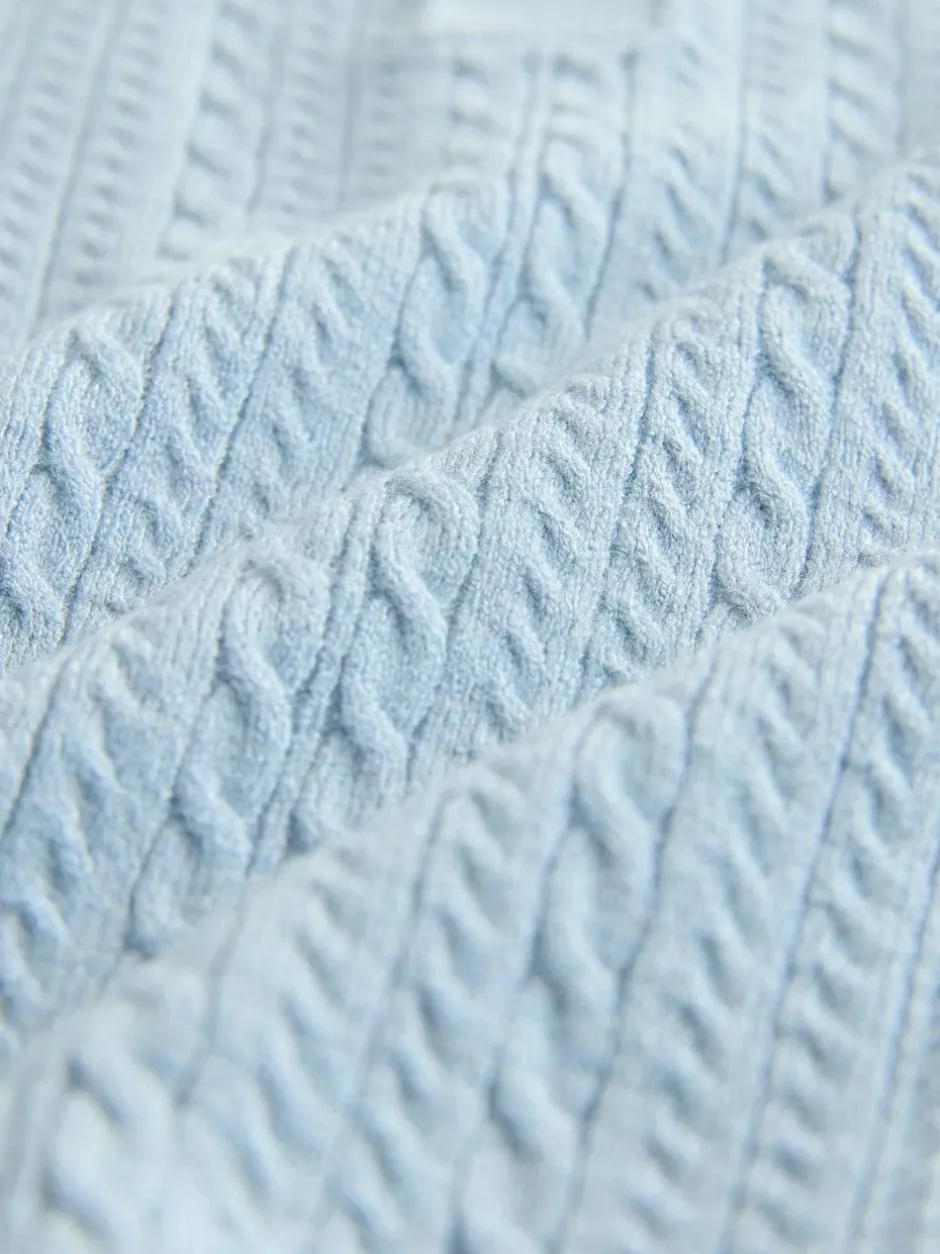 Next Cable Knit Polo Shirt (3mths-7yrs) Blue Sale