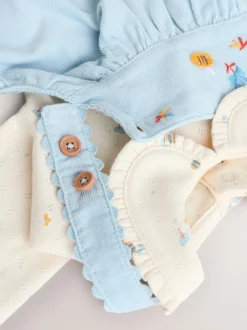 Next Blue Character Baby Cord Pinafore Long Sleeve Bodysuit & Tights Set (0mths-2yrs) Sale