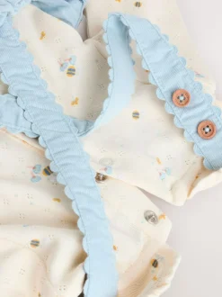 Next Blue Character Baby Cord Pinafore Long Sleeve Bodysuit & Tights Set (0mths-2yrs) Sale
