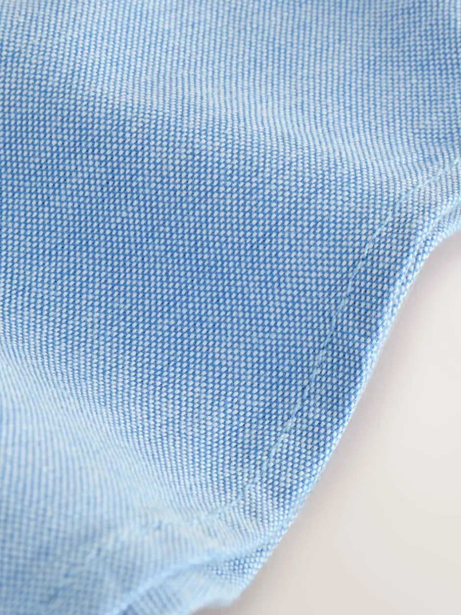 Next Short Sleeve Long Sleeve Oxford Shirt (3mths-7yrs) Blue Character Discount