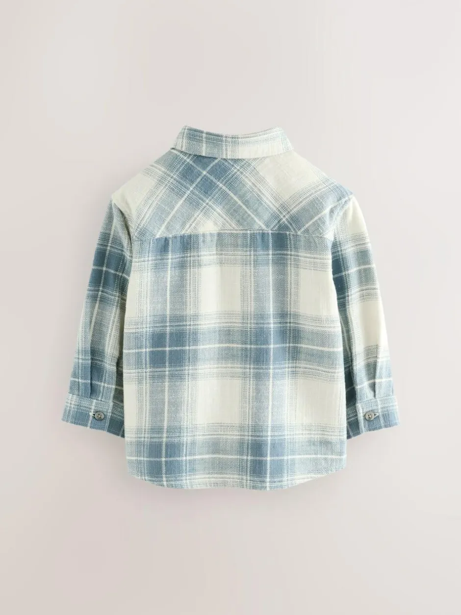 Next Long Sleeve Shirt and T-Shirt Set (3mths-7yrs) Blue Check