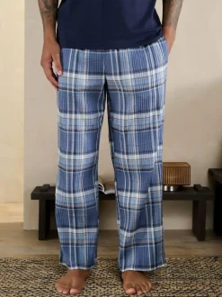 Next Blue Check Short Sleeve Pyjamas Set Clearance