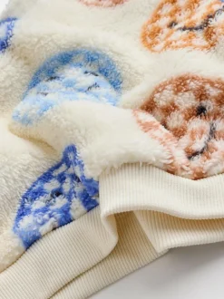 Next Baby Fleece Top and Joggers Set (0mths-2yrs) Blue Checkerboard Faces Hot