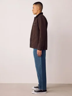 Next Barrel Fit Vintage Wash Denim Jeans Blue Classic Vintage New