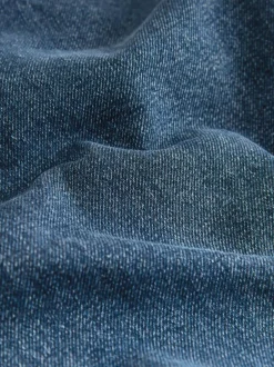 Next Barrel Fit Vintage Wash Denim Jeans Blue Classic Vintage New