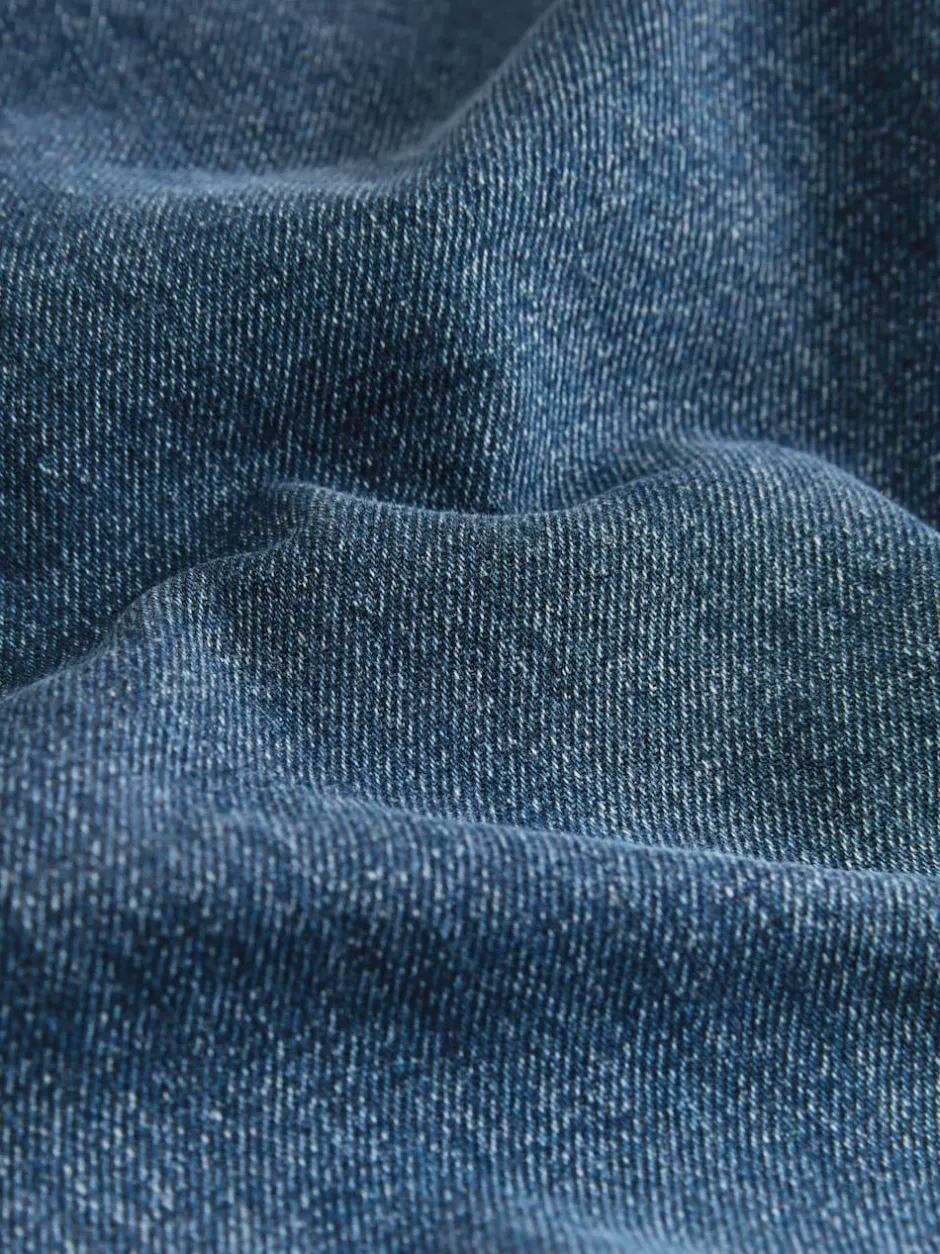 Next Barrel Fit Vintage Wash Denim Jeans Blue Classic Vintage New