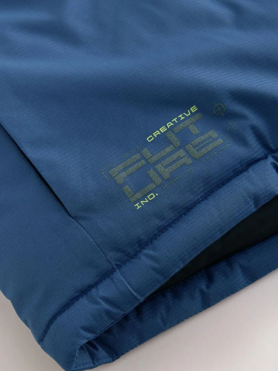 Next Waterproof Inner Wadded Coat (3-16yrs) Blue Colourblock Best