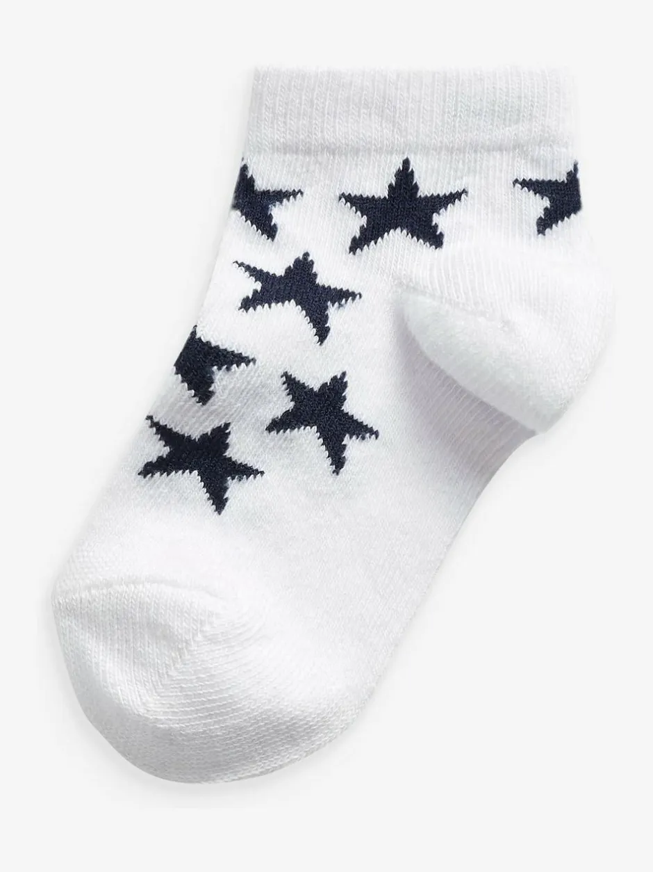 Next Blue Cotton Rich Trainer Socks 7 Pack Sale