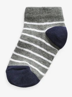 Next Blue Cotton Rich Trainer Socks 7 Pack Sale