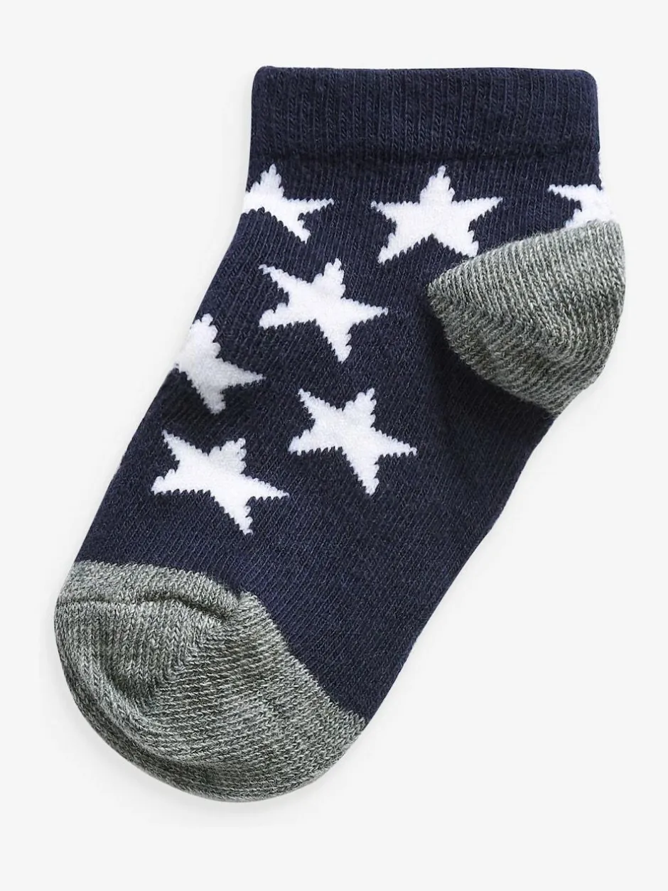 Next Blue Cotton Rich Trainer Socks 7 Pack Sale
