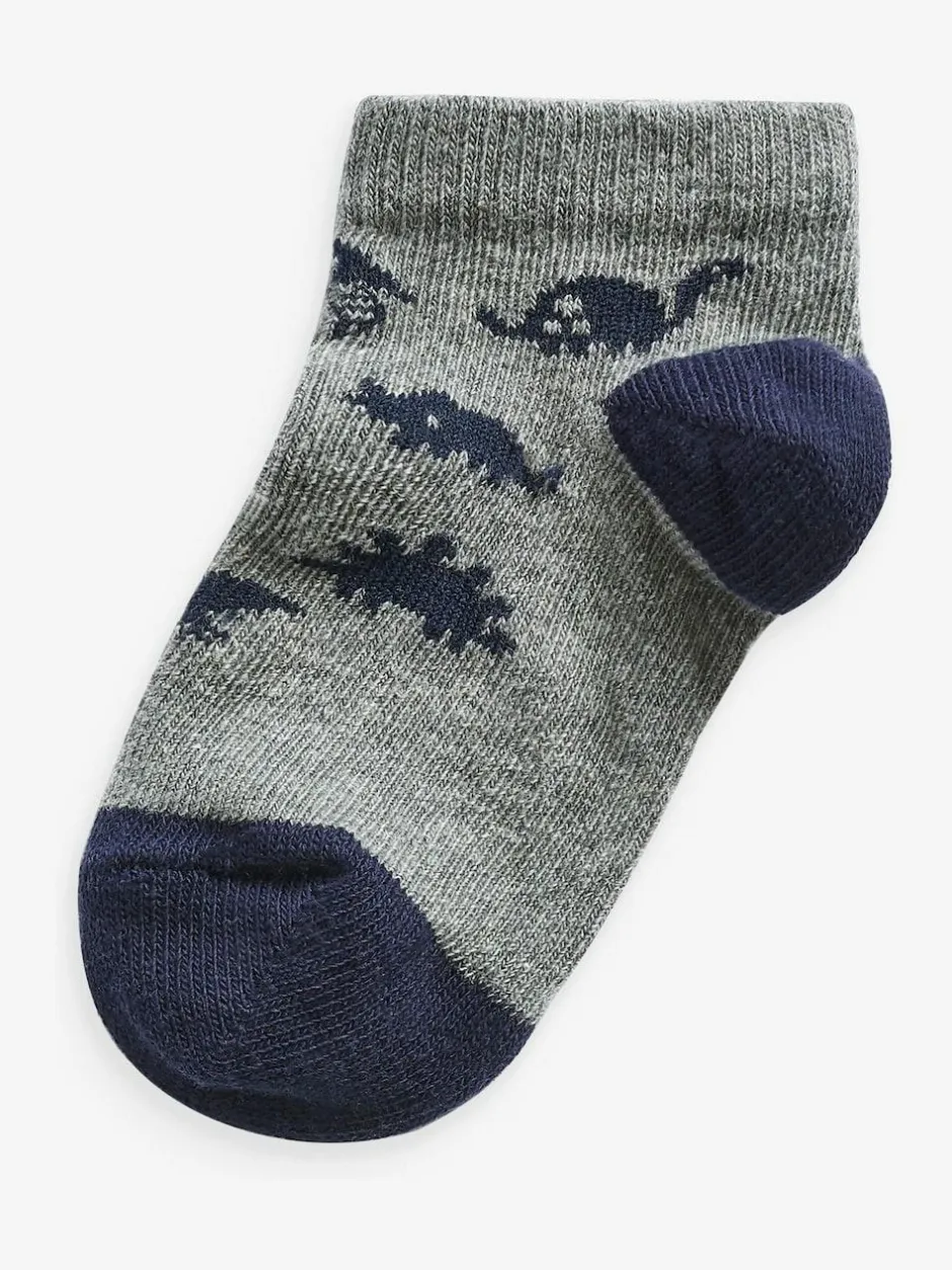 Next Blue Cotton Rich Trainer Socks 7 Pack Sale