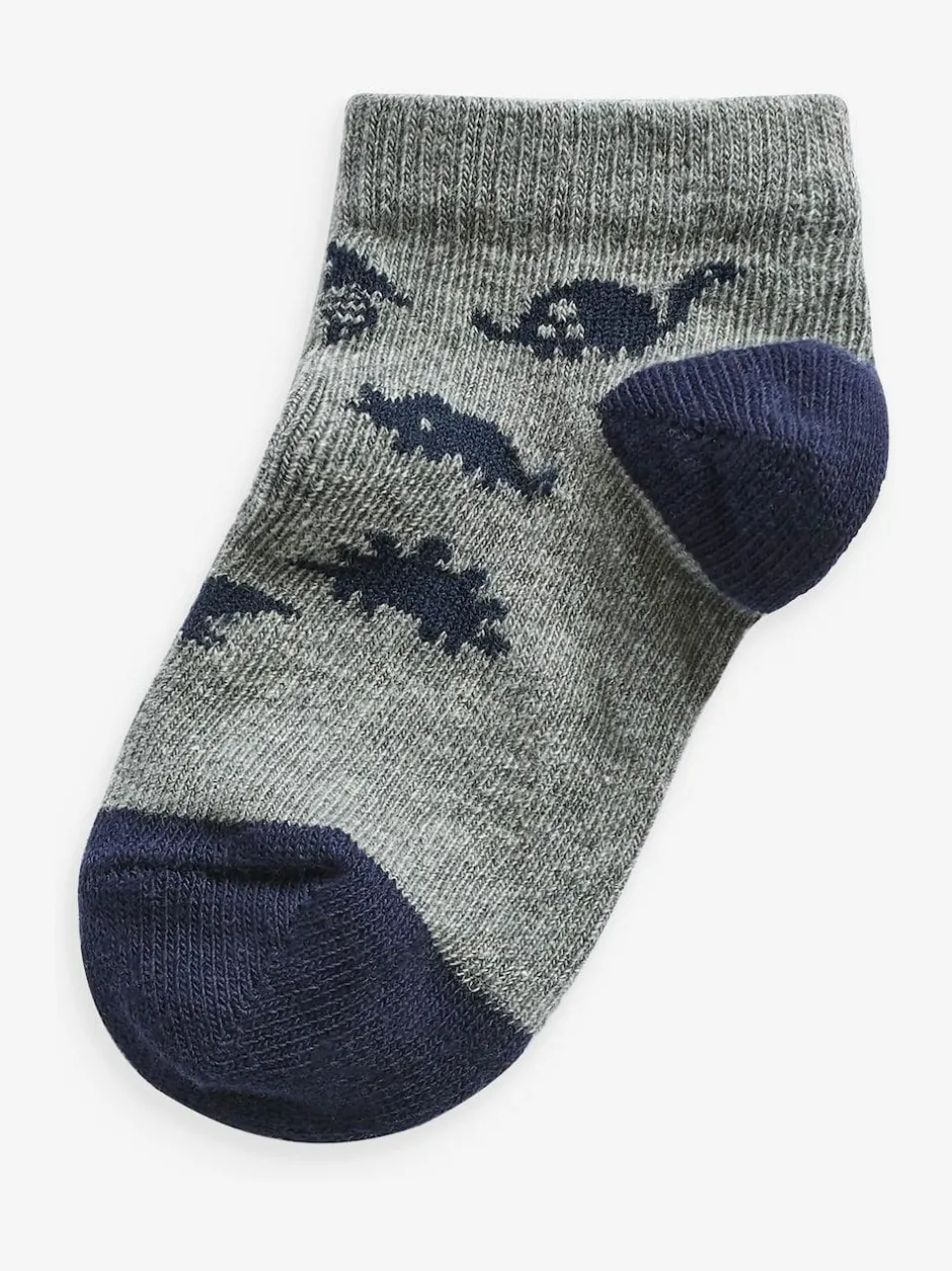 Next Blue Cotton Rich Trainer Socks 7 Pack Sale