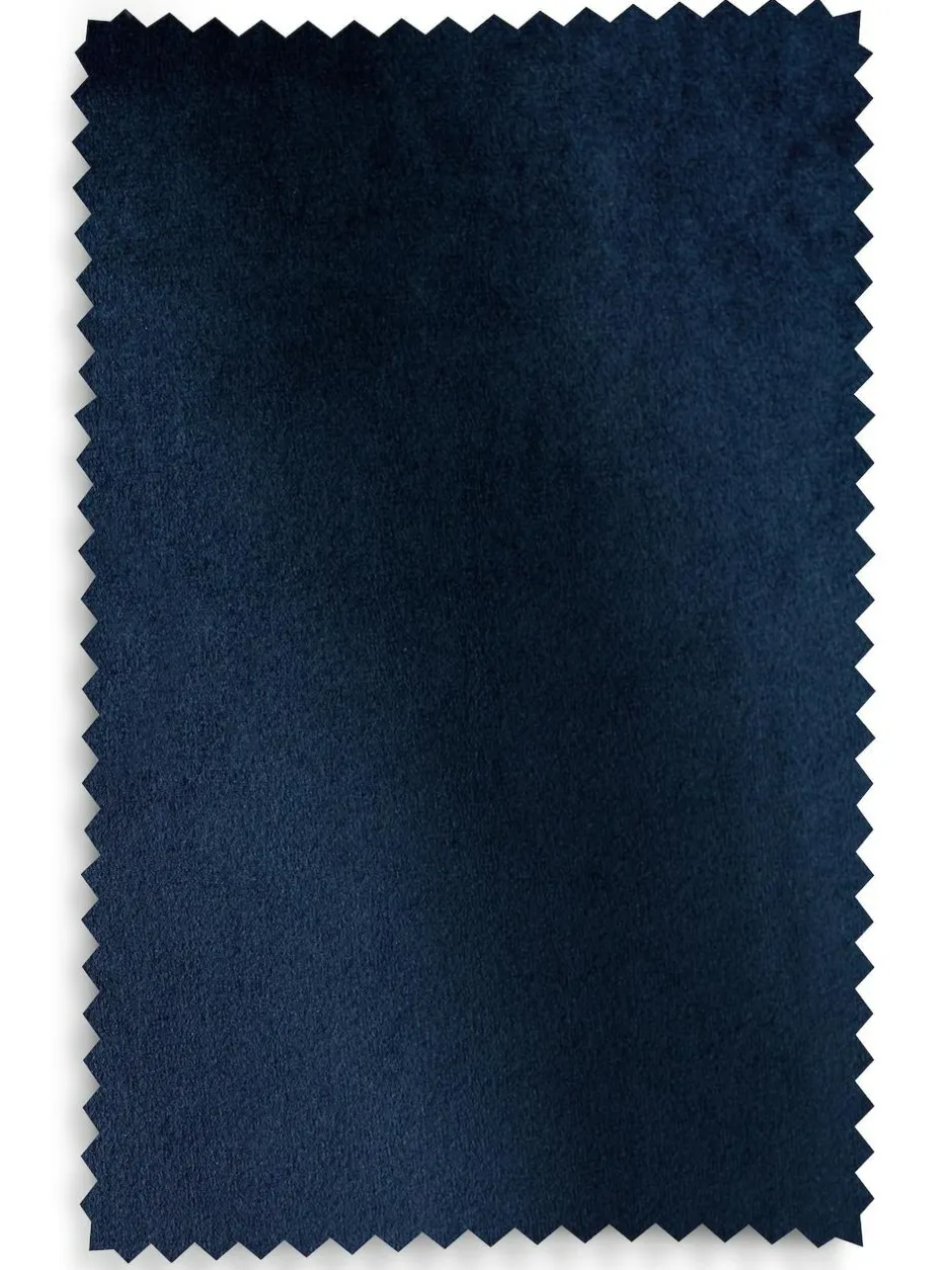 Next Blue Dark Navy Matte Velvet Pencil Pleat Blackout/Thermal Curtains Hot