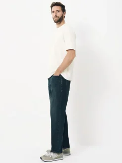 Next Blue Dark Washed Regular Tapered Fit Classic Stretch Jeans New