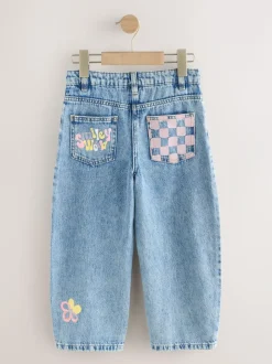 Next Blue Denim SmileyWorld® Barrel Jeans (3-16yrs) Clearance