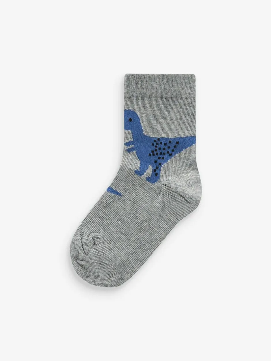 Next Blue Dino Cotton Rich Socks 7 Pack Online