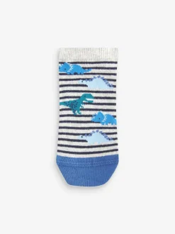 Next Blue Dinos Cotton Rich Trainer Socks 7 Pack Discount