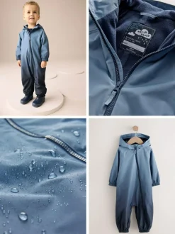 Next Blue Dip Dye Waterproof Fleece Lined Puddlesuit (3mths-7yrs) Best