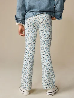 Next Blue Ditsy 1 Pack Rib Flare Leggings (3-16yrs) New